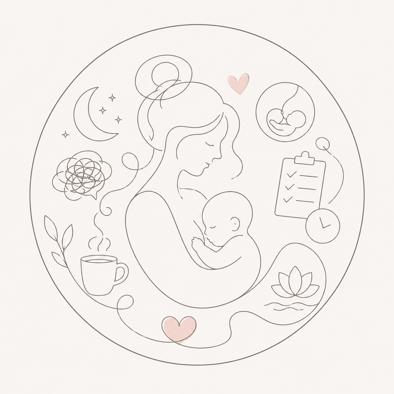 maternité et post partum, charge mentale, épuisement, fatigue, nouveau né, femme